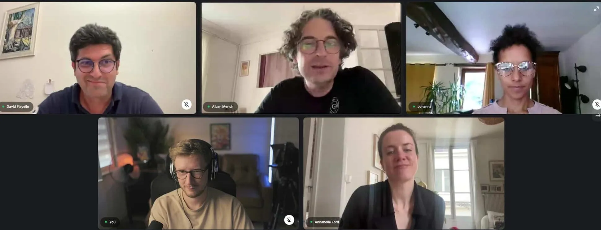 Coaching collectif Copy House en visio : treize membres en session de travail